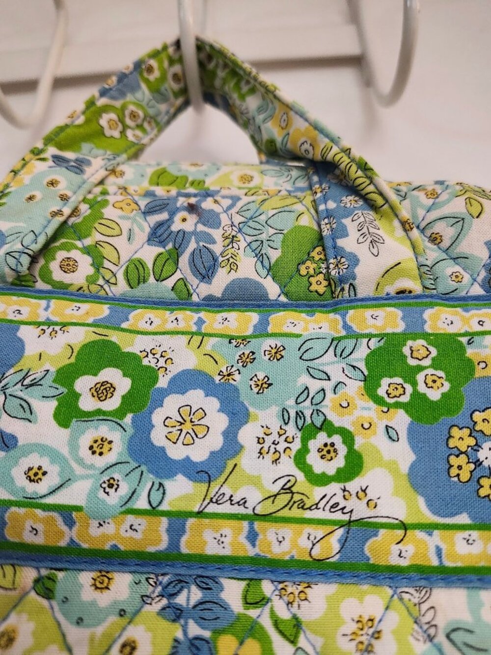 Vera Bradley Toiletry Case Travel Makeup Bag English Meadow Yellow & Blue - Picture 3 of 8
